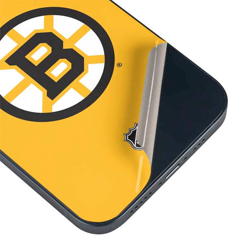 NHL Boston Bruins Solid Background iPhone 14 Plus Skin